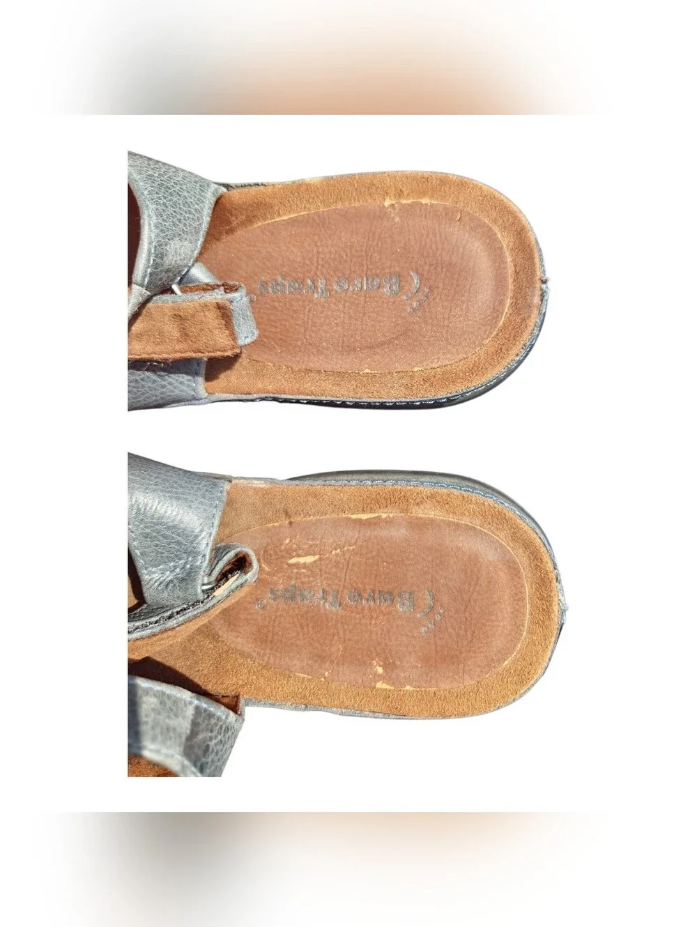 BareTraps Muted Blue Slingback Peep Toe Sandals Size 10M Coastal Grandma Granola